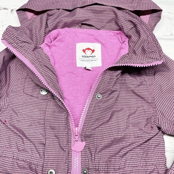 Appaman 2T Lightweight Nylon Windbreaker Jacket Lined Pink Black Houndstooth - Picture 8 of 11